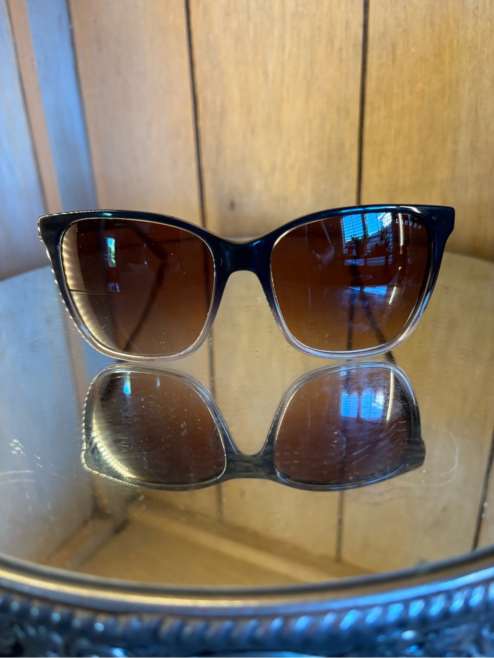 Ralph Lauren Brown Frame Sunglasses with Brown Gradient Lenses